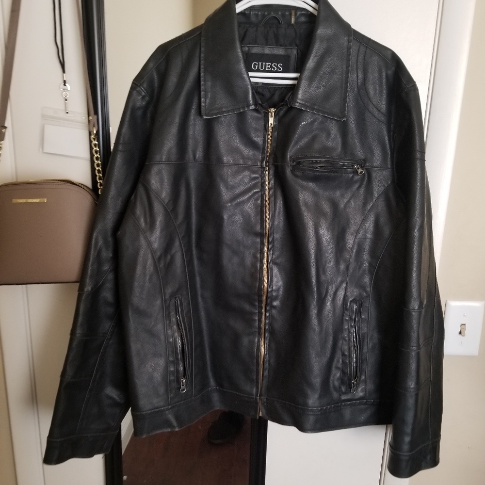 Men's guess leather jacket